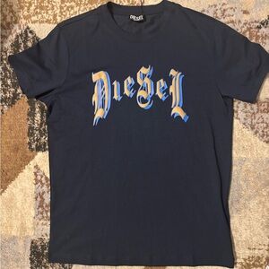 Diesel Men's Dark Blue Graphic Tee